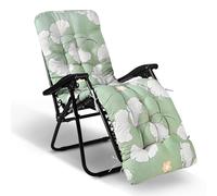 WildFun Cojines gruesos para tumbona de jardín, 170 x 53 x 8 cm, con parte superior antideslizante, para interiores y exteriores, jardín, patio, playa (Ginkgo biloba)
