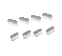 Wilgure Almohadillas de repuesto para asiento de baño, 8 unidades, ABS gris, almohadillas autoadhesivas para parachoques de tapa de inodoro, manchas de parachoques y cuidado en el hogar para uso