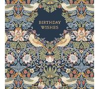 William Morris - Morris & Co. - Exquisito diseño artístico intrincado - Tarjeta de felicitación de cumpleaños - Interior en blanco (ladrón de fresas)