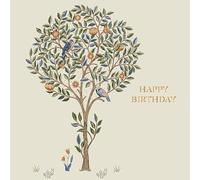 William Morris - Morris & Co. - Exquisito diseño artístico intrincado - Tarjeta de felicitación de cumpleaños - Interior en blanco (KELM SCOTT TREE)