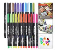 Willingood - Marcadores textiles resistentes a la lavadora, 24 marcadores textiles impermeables en colores brillantes, marcadores permanentes, pinturas textiles para zapatos, camisetas, bolsos, bolsas