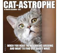 Willow Creek Press, Cat-astrophe 2027 - Mini calendario de pared de 7 x 7 pulgadas