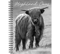 Willow Creek Press, Highland Cows - Planificador de compromiso 2027 de 16,5 x 21,6 cm