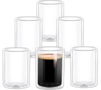 Wilmax. Juego de 6 vasos de doble pared, capacidad de 300 ml, color transparente
