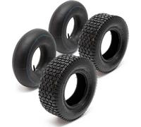 Wiltec, 2 cubiertas, 2 cámaras de aire para cortacéspedes de asiento o tractores de césped, 16x6.50-8, 4PR, válvula recta