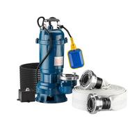 Wiltec Bomba aguas sucias 550 W 16.200 l/h con manguera 20 m