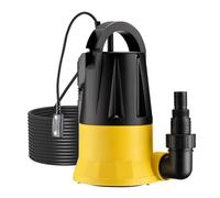 Wiltec Bomba de agua sumergible 400W con sensor, caudal 7300 l/h, 2 modos de uso, altura de descarga 7,5 m, PPO y acero inoxidable, ligera y anticorrosiva