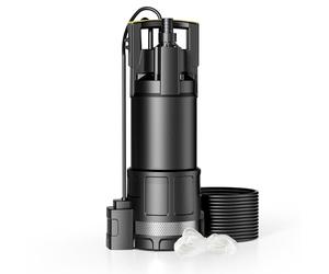 Wiltec Bomba de agua sumergible 700 W - 6000 l/h caudal máx. 40 m profundidad máx. 7 m sensor de protección contra marcha en seco interruptor de flotador controlador de temperatura