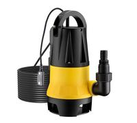 Wiltec Bomba de aguas residuales con sensor 900 W, bomba de agua sumergible con 2 modos, bomba de agua 15000 l/h, bomba de pozo 8,5 m de altura de impulsión y 7 m de profundidad