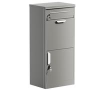 Wiltec Buzón para Paquetes Gris 50x37x112cm buzón con Cerradura paquetería Exterior casa