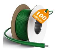 Wiltec Cable perimetral 100 m para Robot cortacésped delimitador estañado con Revestimiento de estaño Aislamiento HDPE Verde Resistente Compatible con Robots estándar para Jardines