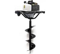 Wiltec: Juego de taladro para pozos de tierra de 2,2 kW, 63 ccm y tornillo de perforación de 200 mm. Taladro para tierra con motor de gasolina de 2 tiempos, ideal para perforaciones limpias