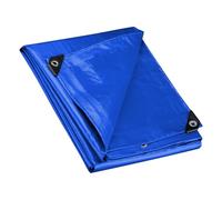 Wiltec Lona Impermeable Azul 3 x 2 m con Ojales de Aluminio, 240 g/m² Resistente a los Rayos UV, Moho y desgarro, de Polietileno con Bordes Reforzados, Ideal para Exteriores