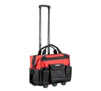 Carrito de herramientas Wiltec, 46 x 25 x 37 cm, hasta 40 kg, maletín de herramientas con ruedas, 19 compartimentos, carrito de herramientas con base reforzada, robusta bolsa para herramientas