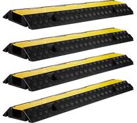 Wiltec, puente de cable para canal, 98 x 26 x 6,5 cm, juego de 4 unidades. Canal para cables con capacidad de carga de 15 toneladas, protección contra el paso de vehículos hasta 30 km/h, protección pa