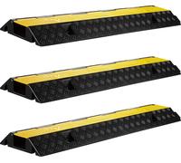 Wiltec, puente de cable para canalizaciones, 98 x 26 x 6,5 cm, juego de 3 unidades. Canal para cables con capacidad de carga de 15 toneladas, protección contra el paso de vehículos hasta 30 km/h, prot