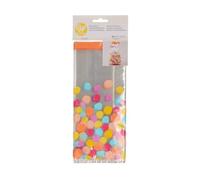 Wilton 20 bolsas de dulces con diseño de lunares, bolsas de caramelos, bolsas de regalo con corbatas, para envolver galletas, caramelos, palomitas de maíz y otras golosinas