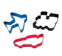 Wilton Cookie Cutter Set Cortadores, Transport, Set/3 | Cortador de Galletas de Aluminio, Cortador para Galletas, Pastas, Masa, Fondant, Mazapán y Más