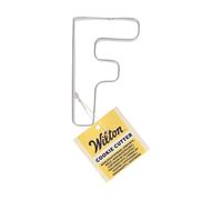 Wilton Cortador de galletas con letra F: cortadores de galletas de acero inoxidable, juego de moldes para galletas, galletas, figuras y letras - 8 cm