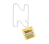 Wilton Cortador de galletas con letra N: cortadores de galletas de acero inoxidable, juego de moldes para galletas, galletas, figuras y letras - 7,5 cm