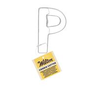 Wilton Cortador de galletas con letra P: cortador de galletas de acero inoxidable, juego de moldes para galletas, galletas, cortadores de galletas con números y letras - 8 cm