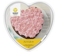 Wilton Decorator Preferred Heart Cake Pan 25 x 5 cm | Molde de Corazón de Aluminio para Tartas, San Valentín, Bodas y Aniversarios, Calor Uniforme