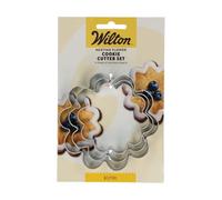 Wilton Nesting Cookie Cutter Flower: cortador de galletas de acero inoxidable, juego de cortadores de galletas para galletas, decoración de fondant y mucho más - Set/3