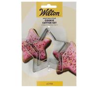 Wilton Nesting Cookie Cutter Star: cortador de galletas de acero inoxidable, juego de moldes para galletas, galletas, fondant decoraciones y mucho más - Set/3