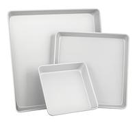 Wilton Performance Pans Molde para Hornear, Set 3 | Molde Cuadrado para Pasteles y Tartas, Resistente y con Distribución Uniforme del Calor