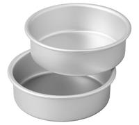 Wilton Small & Tall Cake Pan Molde para Hornear, Set/2 | Moldes Redondos de Aluminio para Tartas en Capas, de Varios Pisos y Escalonadas, Horneado Uniforme