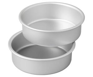Wilton Small & Tall Cake Pan Molde para Hornear, Set/2 | Moldes Redondos de Aluminio para Tartas en Capas, de Varios Pisos y Escalonadas, Horneado Uniforme