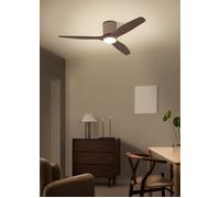 WIND CALM CUSTOM RATTAN - Ventilador De Techo 40W Silencioso Ø132 Cm Con Luz LED En Cuerpo Y Lámpara Mando A Distancia