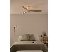 WIND CALM CUSTOM RATTAN - Ventilador De Techo 40W Silencioso Ø132 Cm Con Luz LED En Cuerpo Y Lámpara Mando A Distancia