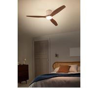WIND CALM CUSTOM RATTAN - Ventilador De Techo 40W Silencioso Ø132 Cm Con Luz LED En Cuerpo Y Lámpara Mando A Distancia