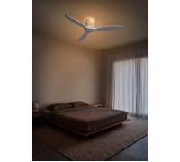 WIND CALM CUSTOM RATTAN - Ventilador De Techo 40W Silencioso Ø132 Cm Con Luz LED En Cuerpo Y Lámpara Mando A Distancia