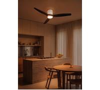 WIND CALM CUSTOM RATTAN - Ventilador De Techo 40W Silencioso Ø132 Cm Con Luz LED En Cuerpo Y Lámpara Mando A Distancia