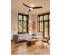 WIND CALM CUSTOM RATTAN - Ventilador De Techo 40W Silencioso Ø132 Cm Con Luz LED En Cuerpo Y Lámpara Mando A Distancia