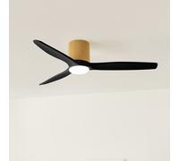 WIND CALM CUSTOM WOVEN - Ventilador De Techo 40W Silencioso Ø132 Cm 100% Madera Con Luz LED Mando A Distancia