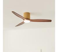 WIND CALM CUSTOM WOVEN - Ventilador De Techo 40W Silencioso Ø132 Cm 100% Madera Con Luz LED Mando A Distancia