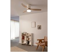 WIND CALM LINE - Ventilador De Techo 40W Silencioso Ø132 Cm 100% Madera Mando A Distancia