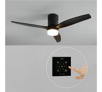 WIND CALM NATURAL WOOD - Ventilador De Techo 40W Silencioso 100% Madera Controlador De Pared + Mando