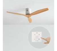 WIND CALM NATURAL WOOD - Ventilador De Techo 40W Silencioso 100% Madera Sin Luz