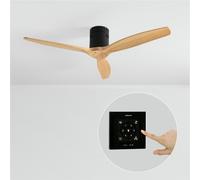 WIND CALM NATURAL WOOD - Ventilador De Techo 40W Silencioso 100% Madera Sin Luz