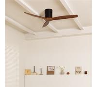 WIND CALM NATURAL WOOD - Ventilador De Techo 40W Silencioso 100% Madera Sin Luz
