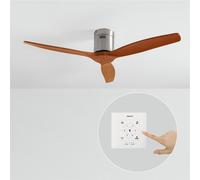 WIND CALM NATURAL WOOD - Ventilador De Techo 40W Silencioso 100% Madera Sin Luz
