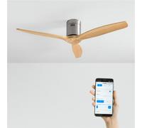 WIND CALM NATURAL WOOD - Ventilador De Techo 40W Silencioso 100% Madera Sin Luz