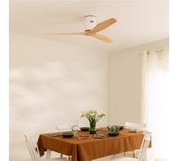 WIND CALM NATURAL WOOD - Ventilador De Techo 40W Silencioso 100% Madera Sin Luz