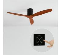 WIND CALM NATURAL WOOD - Ventilador De Techo 40W Silencioso 100% Madera Sin Luz