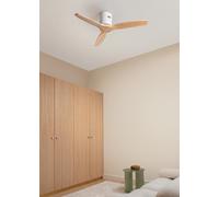 WIND CALM NATURAL WOOD - Ventilador De Techo 40W Silencioso 100% Madera Sin Luz