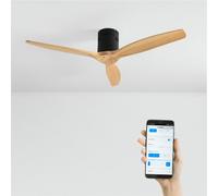 WIND CALM NATURAL WOOD - Ventilador De Techo 40W Silencioso 100% Madera Sin Luz